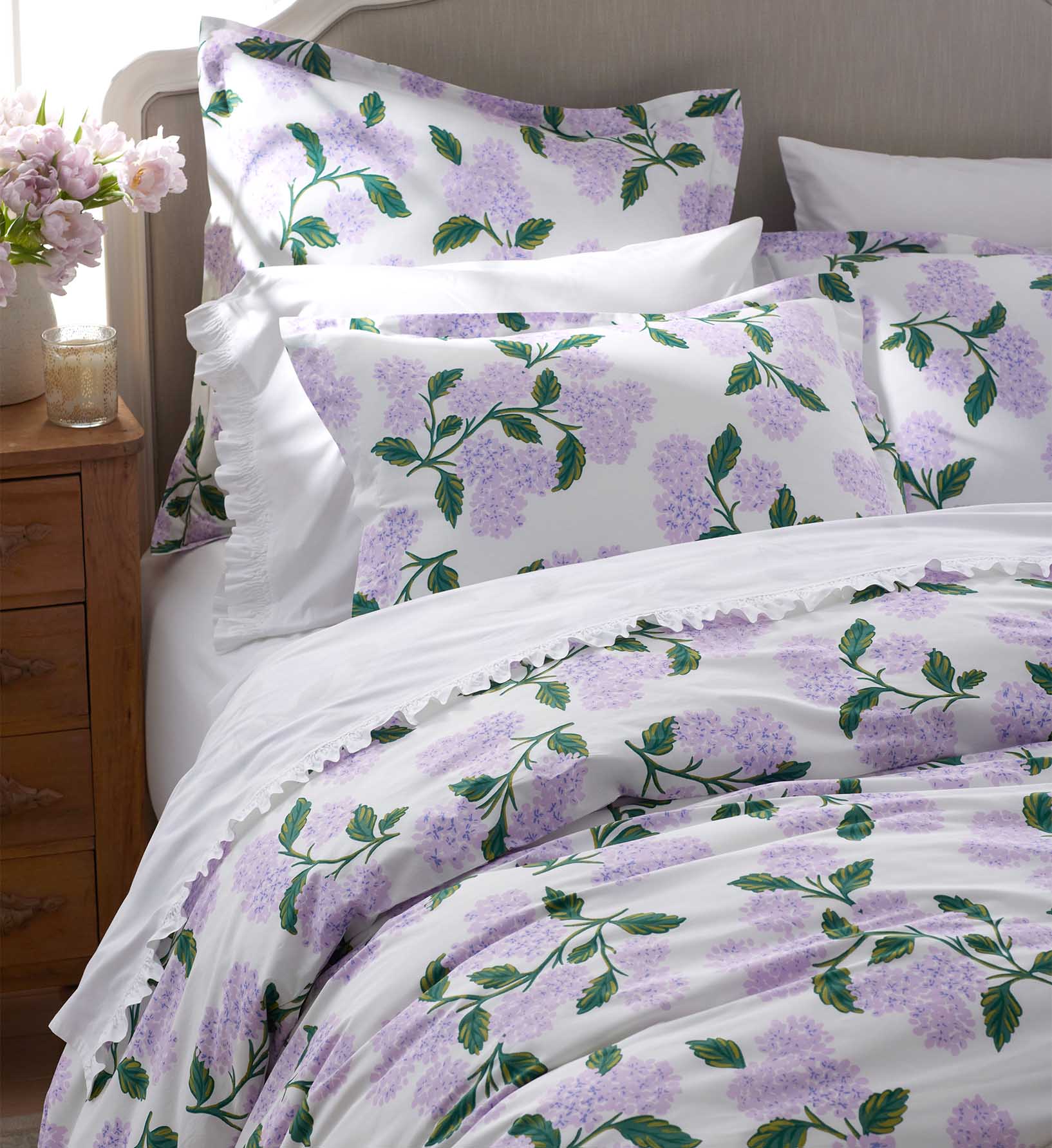 Percale Sham - Hydrangea Lilac