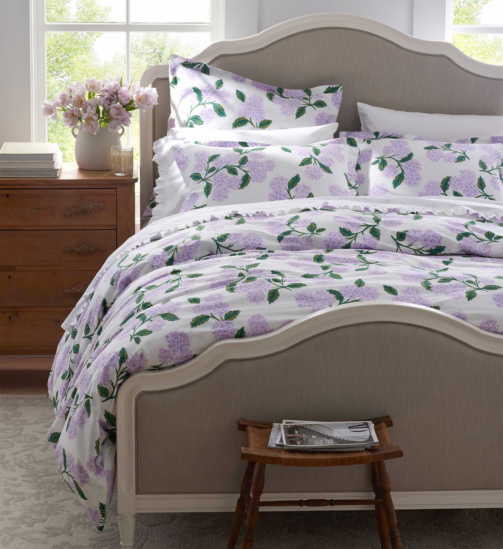Percale Sham - Hydrangea Lilac
