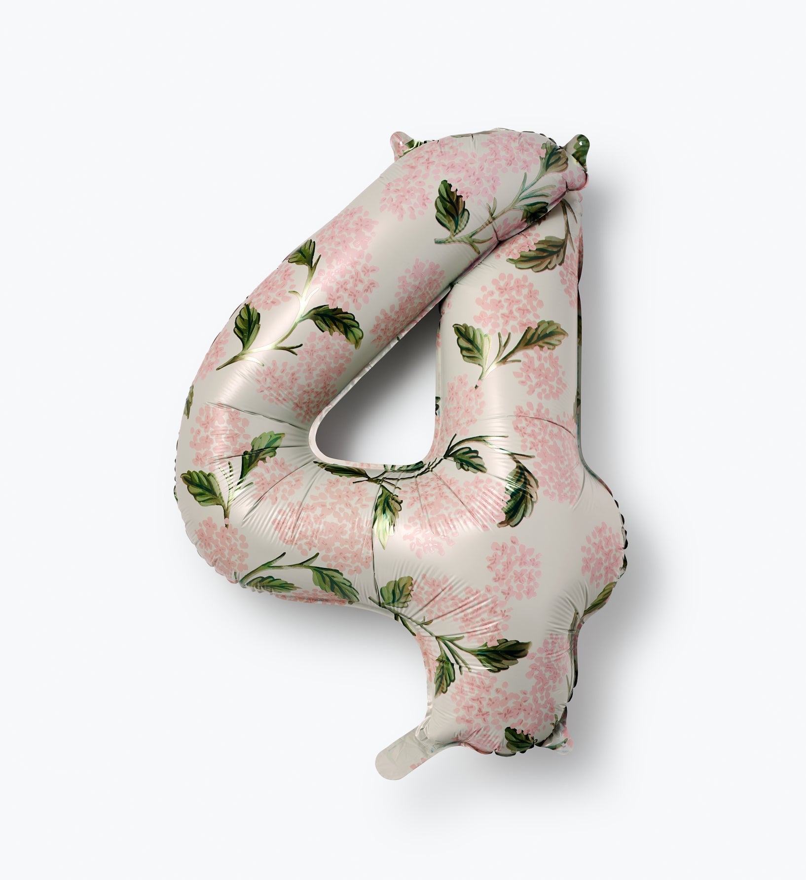 Numbered Foil Balloon - Pink Hydrangea
